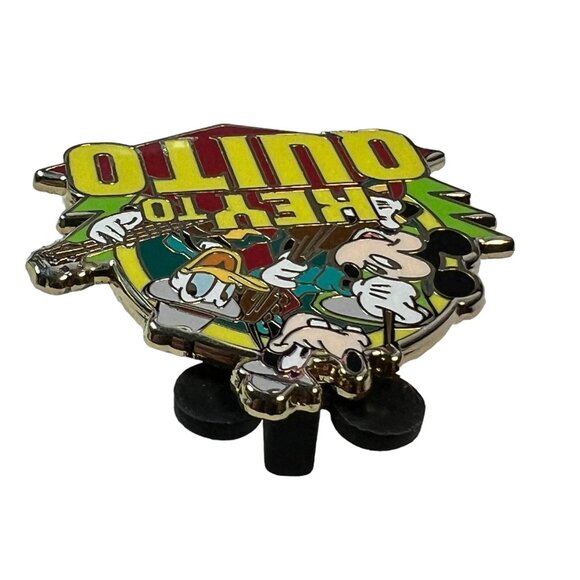 Vintage Disney Adventures Pin Key to Quito Mickey Mouse Goofy Donald Duck - Picture 8 of 8